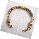 Navachi 18k Gold Plated Double Head Snake Az3039b Bracalet Bangle 8"