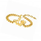 Muslim Islamic God Charm Stainless Steel Beads Chain 5.9''- 7.9'' Come Gift Box