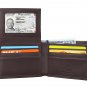 RFID Blocking Men Full Grain Leather Wallet Slim Front Po 12 Card Slots