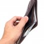 RFID Blocking Men Full Grain Leather Wallet Slim Front Po 12 Card Slots