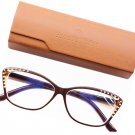 Cat Eye Stylish Reading Glasses Blue Light Blocking Rhinestones Computer Readers