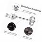 Sterling Silver Stud Earrings 3 Pairs Tiny Round CZ Cubic Zirconia Pearl Set