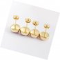 9MM Gold Plated Round Multi-kind Stone Stud Earrings for Women