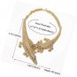 Gold Silver Statement Collar Necklace for Women,Flower Shaped Stainless Steel