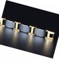 Men's Black Ceramic Gold Titanium Steel Magnetic Therapy Link Bracelet