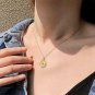 925 Sterling Silver 18K Gold Filled Lucky Coin Pendant Necklaces Gift box