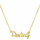 Bridesmaid Customize Name Destiny Necklace 18K Gold Plated Stainless