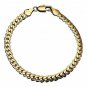 Cuban Link Chain Bracelet, 18k Gold Plated Italian 5mm Curb Bangle for Men Women
