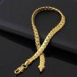 Cuban Link Chain Bracelet, 18k Gold Plated Italian 5mm Curb Bangle for Men Women