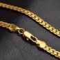 Cuban Link Chain Bracelet, 18k Gold Plated Italian 5mm Curb Bangle for Men Women