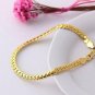 Cuban Link Chain Bracelet, 18k Gold Plated Italian 5mm Curb Bangle for Men Women