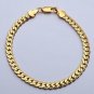 Cuban Link Chain Bracelet, 18k Gold Plated Italian 5mm Curb Bangle for Men Women
