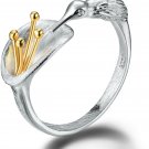 Lotus Fun S925 Sterling Silver Rings Hummingbird Rings Open Ring Handmade Gifts
