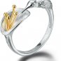 Lotus Fun S925 Sterling Silver Rings Hummingbird Rings Open Ring Handmade Gifts