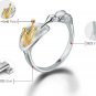 Lotus Fun S925 Sterling Silver Rings Hummingbird Rings Open Ring Handmade Gifts