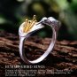 Lotus Fun S925 Sterling Silver Rings Hummingbird Rings Open Ring Handmade Gifts