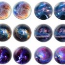 6 Pairs Of Galaxy Astronomy Universe Mens Womens Stainless Steel Stud Earrings
