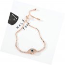 Mother's Day Cubic Zirconia Adjustable Tennis Chain Brass Evil Eye Bracelets