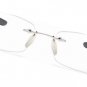 Reading Glasses 2 Pack TR90 Temple Rimless Frame Rectangle Stainless Steel