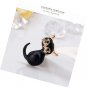 Black Cat Enamel Lapel Pin Animal  and Pins for Women  Corsages Scarf Clip