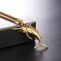 U7 Cool Swordfish Pendant 18K Gold Plated Punk Antique Necklace Men