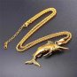 U7 Cool Swordfish Pendant 18K Gold Plated Punk Antique Necklace Men