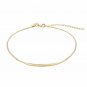Womens girls Adjustable One Layer Handmade Dainty Anklet 14K Gold Filled