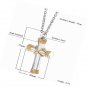 Men Necklace Ashes Keepsake Memorial Religious Cross Pendant