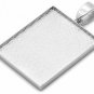 Classic Pave Cubic Zirconia Silver plated DJ Phonograph Big Men Pendant Necklace
