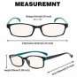 2 pcs Blue light blocking reading glasses for men women +1.00 to +3.00