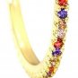 14k Gold Eternity Ring Thin Band Multicolor Cubic Zirconia CZ Promise Rings (6)