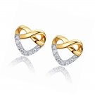 Heart Stud Earrings Pearl Hoop & Necklace for Women Mother's Day Jewelry Gift