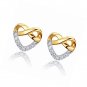 Heart Stud Earrings Pearl Hoop & Necklace for Women Mother's Day Jewelry Gift