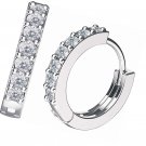 14K Gold Plated Huggie Earrings CZ Tiny Small Hoop Stud Minimalist Ear Cuff