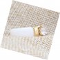 Gold Color Stainless Steel Ceramic Rings with Cubic Zirconia Women