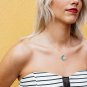 Rosa Vila Blue Ocean Wave Necklace, Dainty Ocean Necklace, Wave Necklace For In