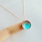 Rosa Vila Blue Ocean Wave Necklace, Dainty Ocean Necklace, Wave Necklace For In