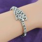 Rhinestone Leopard Head Hoop Earrings Animal bracelet necklace 18K Gold/Silver