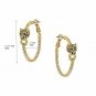 Rhinestone Leopard Head Hoop Earrings Animal bracelet necklace 18K Gold/Silver