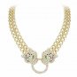 Rhinestone Leopard Head Hoop Earrings Animal bracelet necklace 18K Gold/Silver