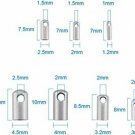 Pandahall 7 Size Stainless Steel Tube Cord Ends Jewelry Making End Caps 110pcs