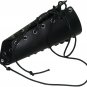 Black Leather Forearm Arm Gauntlets Vinyl Lace-Up Gauntlet Wristband