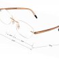 Gold TR90 Arm 10g Only Lightweight Rimless Reading Glasses Case Included