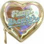 Hologram Purse Heart Shape Small Bag Iridescent Wallet with Chain Heart Pendant