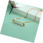 Two-tone Personalized Name 18k Gold Plated Plate Bar Necklace  Chain Engravable