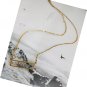 Two-tone Personalized Name 18k Gold Plated Plate Bar Necklace  Chain Engravable
