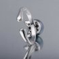 S.Leaf Black Freshwater Pearl Ring Cat Ring Sterling Silver