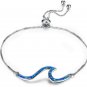 JunXin Chic 925 Sterling Silver Chain Bracelet Wave Opal Endless Love Symbol