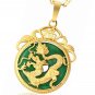 AAA Tibet Gold Green Jade Dragon Malay Pendant Necklace & Pendants Pendent Gift