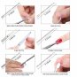 Manicure And Pedicure Tools Set, 6 Pcs Gel Nail Polish Remover Scraper Silver
